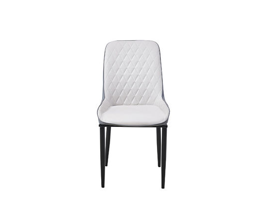 Minimalist Ferforje Deri Döşemeli Yemek Sandalyesi