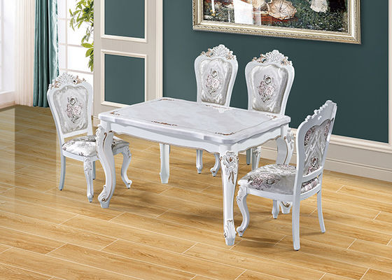 Hotel Pearly White Dikdörtgen Nordic Mermer Yemek Masası
