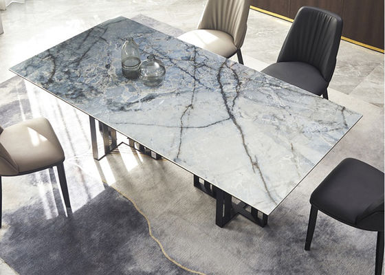 Güçlü Metal Çerçeve minimalist Otel Yemek Masası Takımı