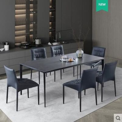 Nordic Light Lüks Minimalist Mermer Yemek Masası Çizilmeye Dayanıklı