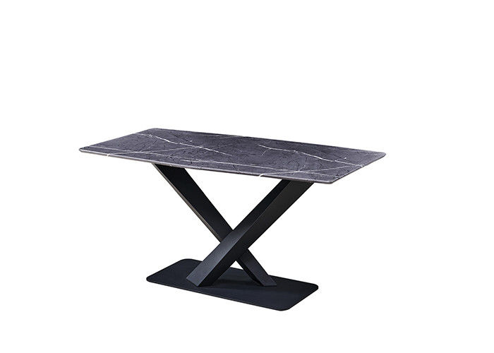 Gri 150x80x77cm 6 Kişilik Mermer Yemek Masası