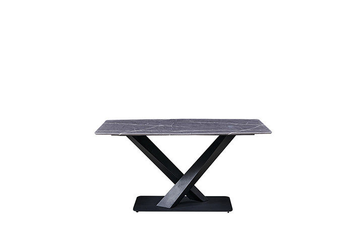 Gri 150x80x77cm 6 Kişilik Mermer Yemek Masası
