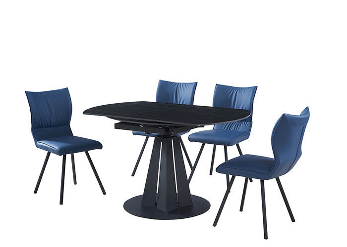 ISO9001 Minimalist Restoran Çemberi Mermer Yemek Masası
