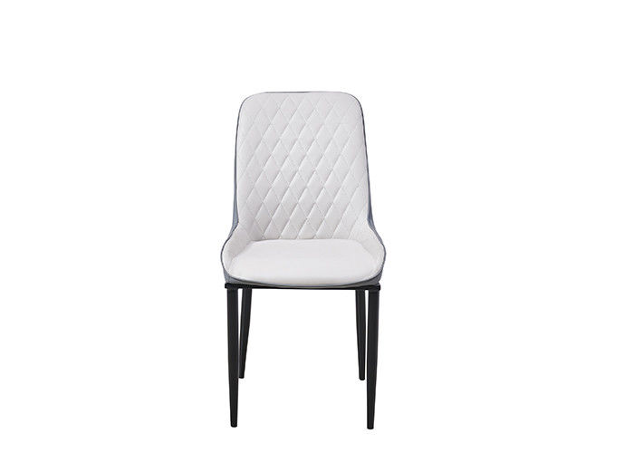 Minimalist Ferforje Deri Döşemeli Yemek Sandalyesi