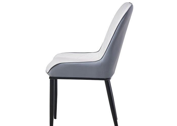 Minimalist Ferforje Deri Döşemeli Yemek Sandalyesi