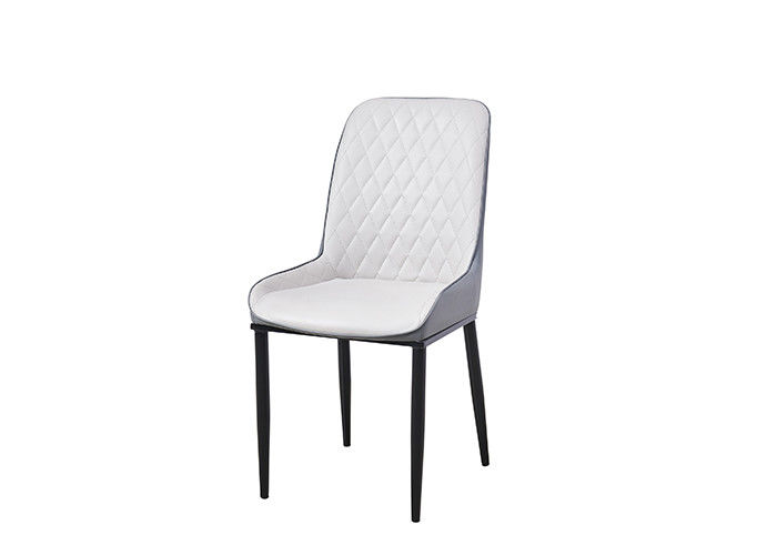 Minimalist Ferforje Deri Döşemeli Yemek Sandalyesi