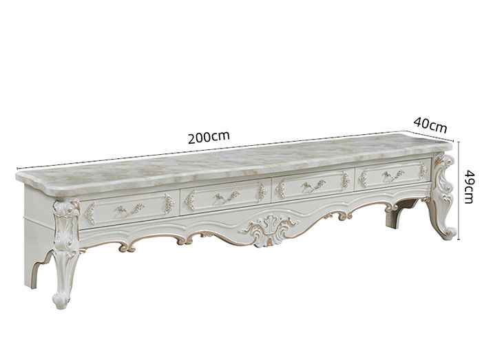 220cmx40cmx49cm Mermer Sehpa Ve TV Ünitesi