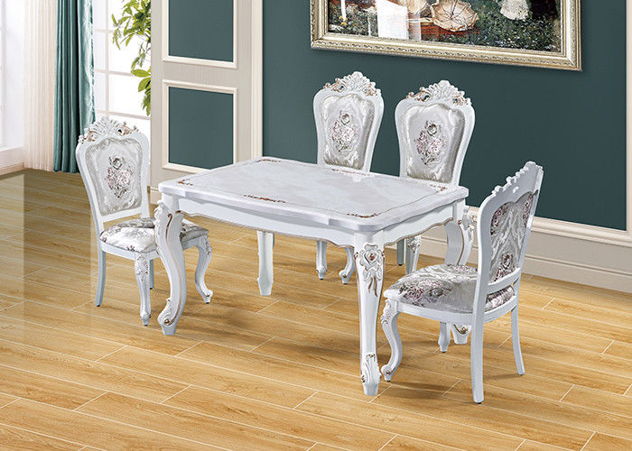 Hotel Pearly White Dikdörtgen Nordic Mermer Yemek Masası
