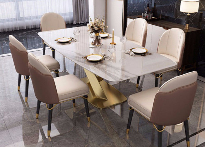 130x80x77cm Mermer Tablalı Yemek Odası Masası