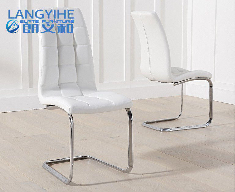 120cm Beyaz Mermer Yuvarlak Yemek Masası Ve Döşemeli Yemek Sandalyesi