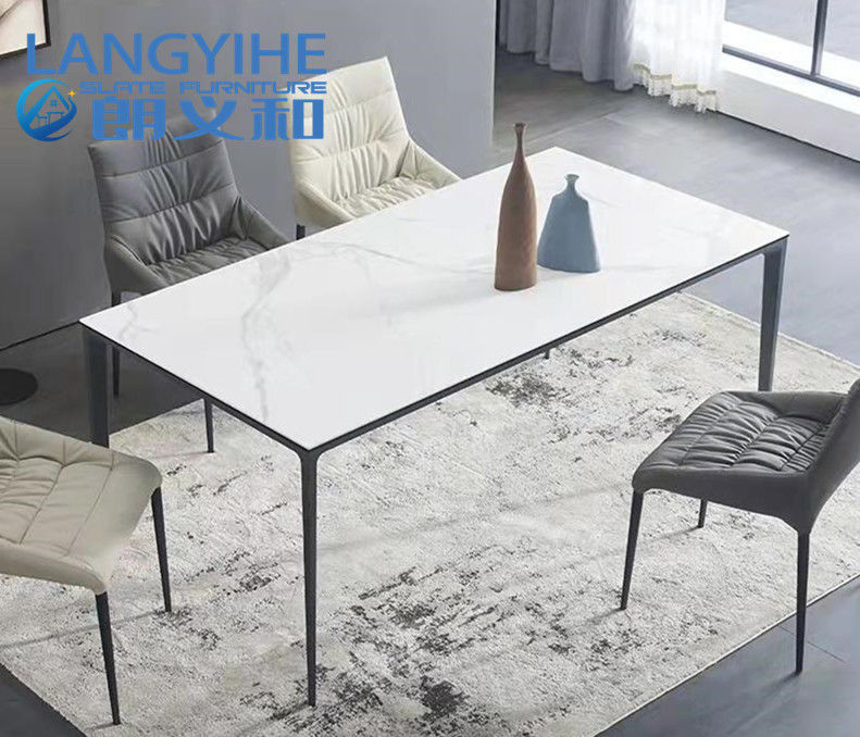 Rock Slab Home Minimalist Mermer Yemek Masası 130x70cm