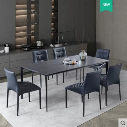 Nordic Light Lüks Minimalist Mermer Yemek Masası Çizilmeye Dayanıklı